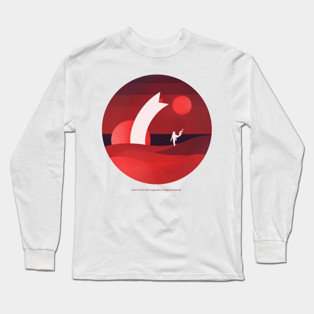 Minimalist Arrakis, Red Sunrise Long Sleeve T-Shirt by Dream Artworks